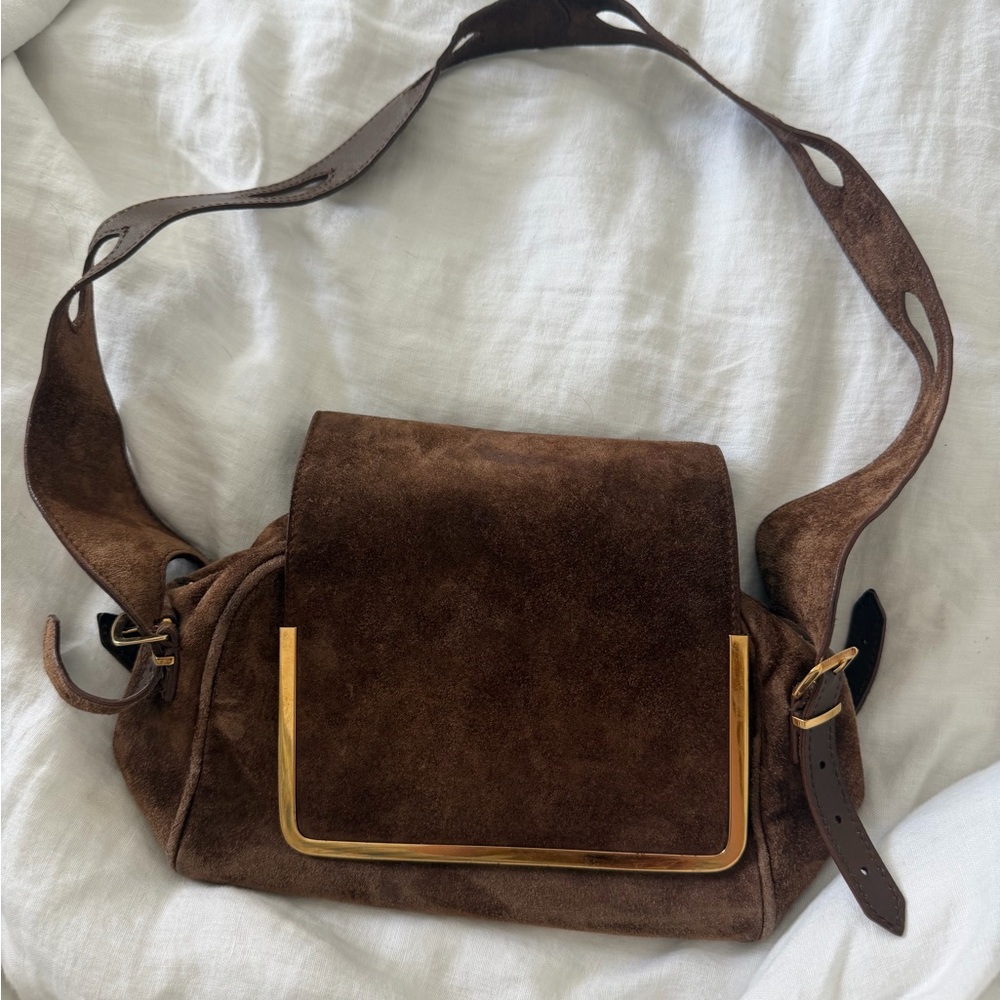 Balenciaga suede purse